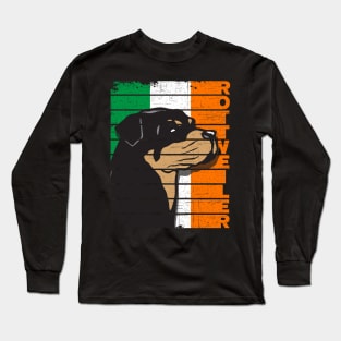 Rottweiler Irish Flag Long Sleeve T-Shirt